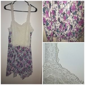 Free People Intimately Lace Crochet Floral Dress